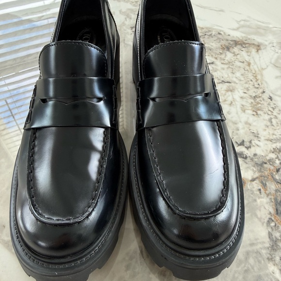 Tod's Black Chunky Heel Loafers MOST BEAUTIFUL 🎩 - Picture 10 of 11